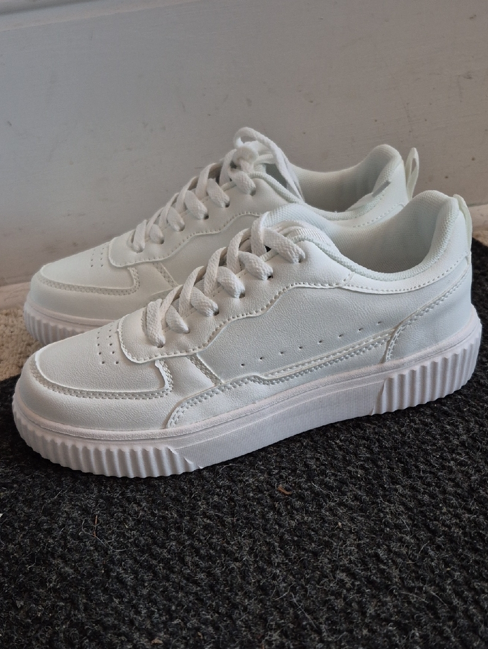 Classic White Women's Platform Sneakers